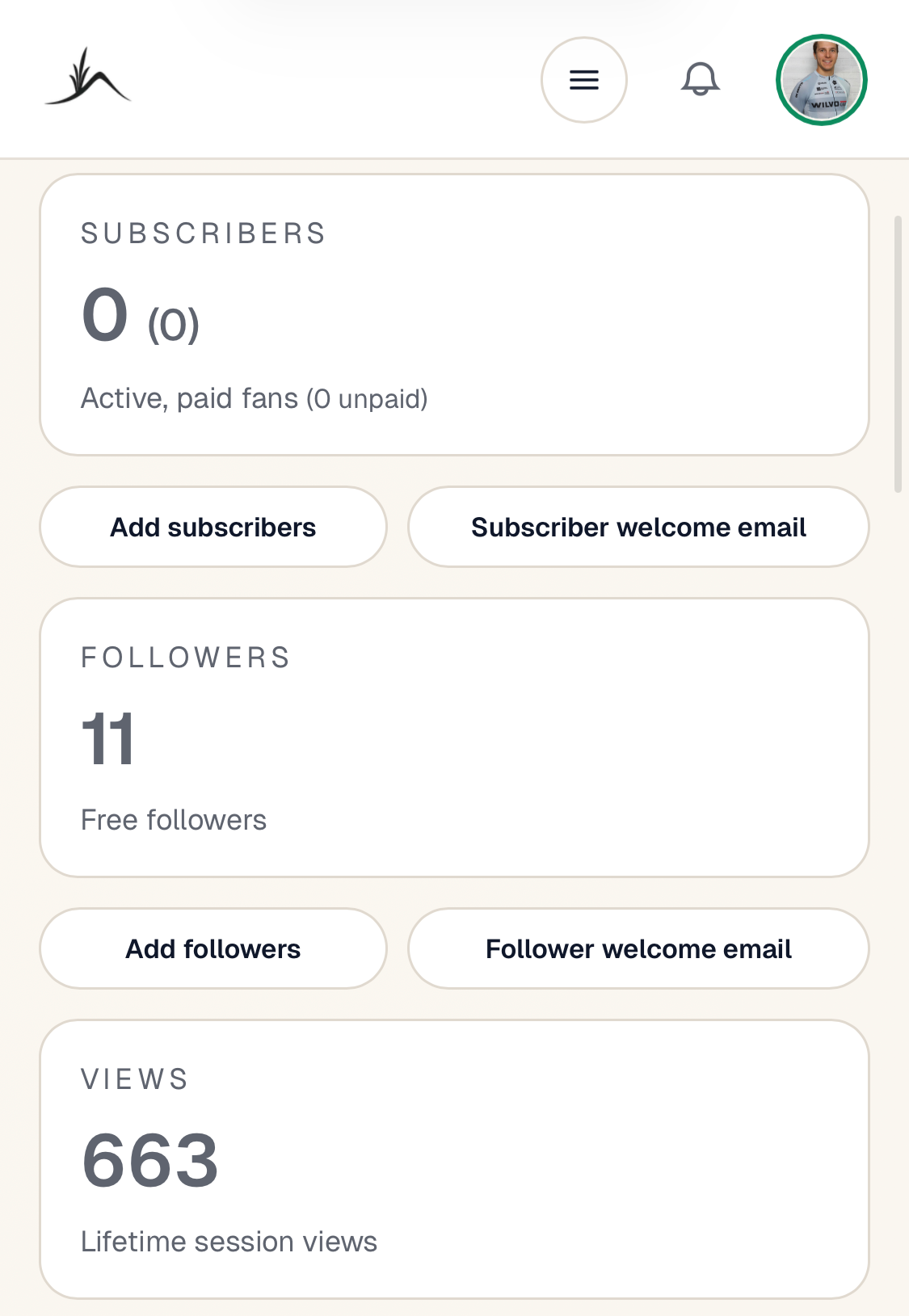 Add followers and subscribers to your email list and setup custom welcome emails.