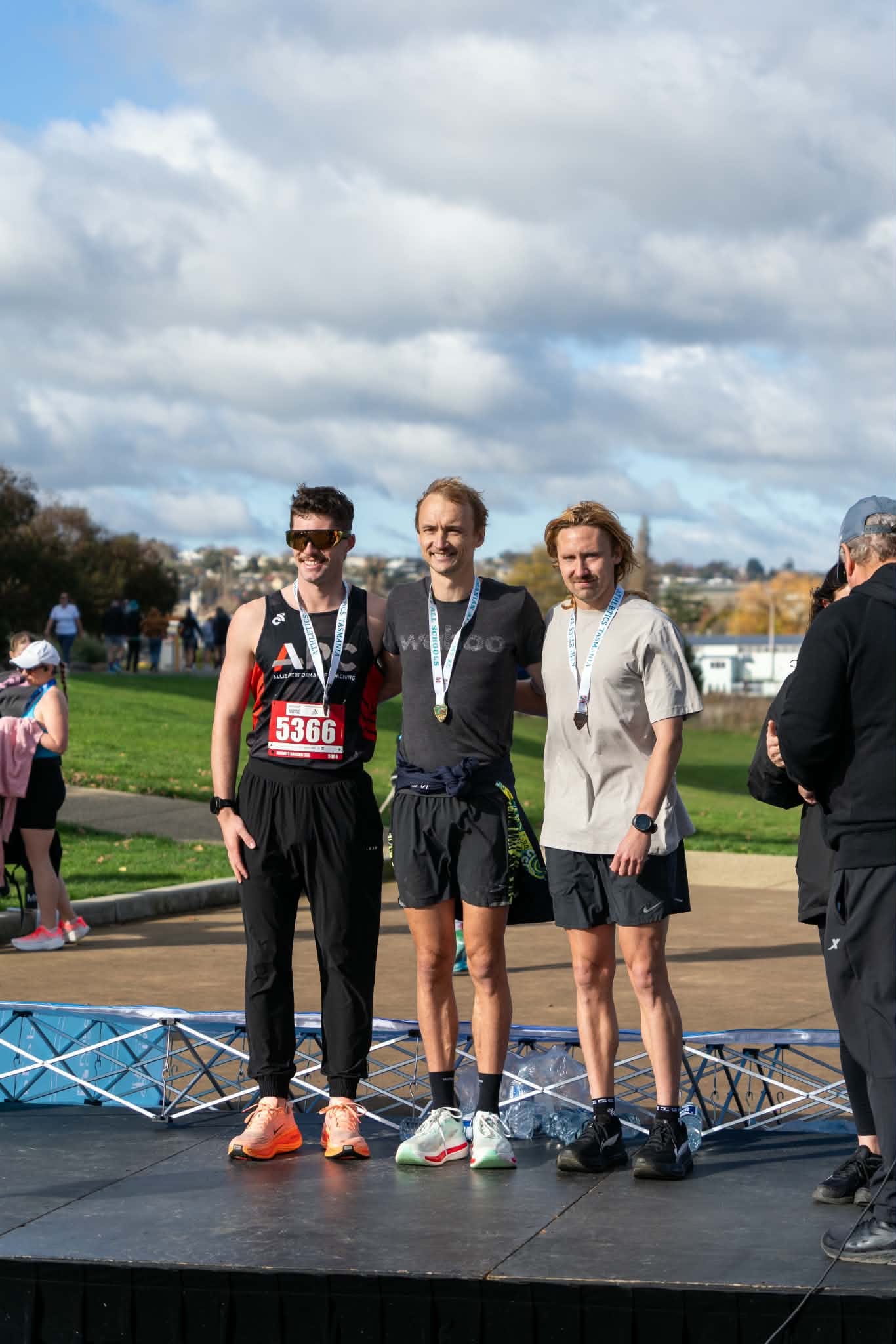 2 Hyroxers and an esport cyclist fill the podium